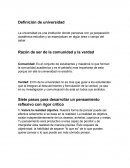 Definición de universidad.