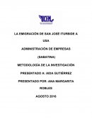LA EMIGRACIÓN DE SAN JOSÉ ITURBIDE A USA ADMINISTRACIÓN DE EMPRESAS (SABATINA)
