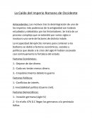 La Caída del Imperio Romano de Occidente