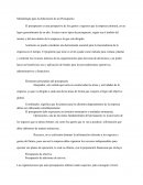 Metodología para la elaboración de un Presupuesto