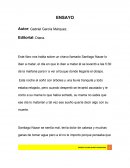 Este libro nos habla sobre un chavo llamado Santiago Nazar lo iban a matar, el día en que lo iban a matar él se levantó a las 5:30 de la mañana para ir a ver al buque donde llegaría el obispo.