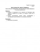 Reacción de Cannizzaro.