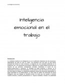 Inteligencia emocinal en el trabajo