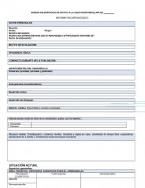 INFORME PSICOPEDAGÓGICO... Página 1