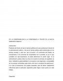 DE LA GOBERNABILIDAD A LA GOBERNANZA A TRAVÉS DE LA NUEVA GERENCIA PÚBLICA