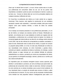 La importancia de conocer tú mercado. Página 1