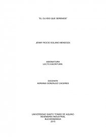 “EL OLVIDO QUE SEREMOS”. Página 1