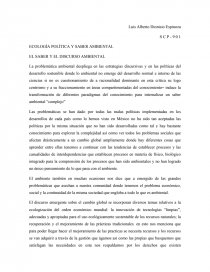 ECOLOGÍA POLÍTICA Y SABER AMBIENTAL.. Página 1