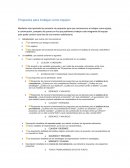 Propuesta para trabajar como equipo