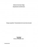 Ensayo expositivo: Financiamiento de los servicios de salud.