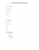 Ejemplos de ecuaciones lineales resueltas.