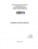 FENÓMENO EL NIÑO EN VENEZUELA.