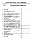 Evaluación de la técnica : Venopunción para toma de muestras sanguíneas