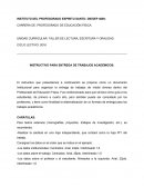 INSTRUCTIVO PARA ENTREGA DE TRABAJOS ACADÉMICOS:.