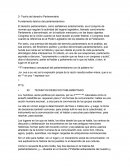 Fundamento teórico del parlamentarismo.