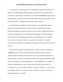 Epistemologia de la investigacion.