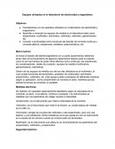 Equipos utilizados en el laboratorio de electricidad y magnetismo.