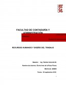 Recursos humanos y diseño del trabajo