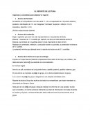 El reporte de lectura