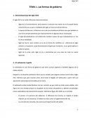 TEMA 1. Las formas de gobierno