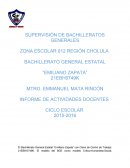 Contexto educativo del bachillerato general estatal “Emiliano Zapata”