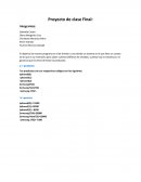 Proyecto de clase algortimo