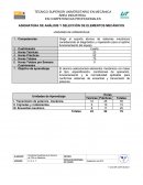 SIGNATURA DE ANÁLISIS Y SELECCIÓN DE ELEMENTOS MECÁNICOS