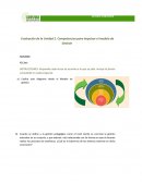 Evaluación de la Unidad 2. Competencias para impulsar el modelo de Gestión.