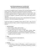 GUÍA PARA INTEGRACIÓN DE LA ESTRUCTURA PROTOCOLO DE TALLER DE INVESTIGACIÓN II