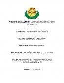TRABAJO: UNIDAD 5: TRANSFORMACIONES LINEALES GENERALES
