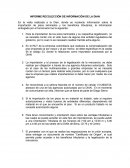INFORME RECOLECCIÓN DE INFORMACIÓN DE LA DIAN