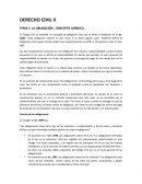 TEMA 1: LA OBLIGACIÓN. CONCEPTO JURÍDICO.