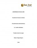 Traslado inicial de cargos