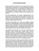 Como podríamos pensar