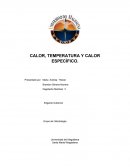 CALOR, TEMPERATURA Y CALOR ESPECÍFICO.