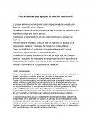 Herramientas que apoyan la función de control.
