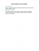 IDEA DE NEGOCIO “DULCE FUSION”