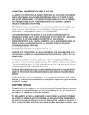 AUDITORIA EN SERVICIOS DE LA SALUD.