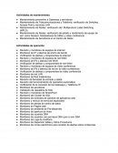 Actividades de operación y mantenimiento