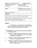 Actividad: búsqueda y selección de conceptos básicos de la administración