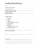 Prueba Cálculo Básico 9.