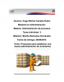 Propuesta para establecer una buena administración de inventarios.
