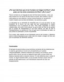 ¿Por qué decimos que el ser humano es imagen de Dios? ¿Qué pasa con las otras creaciones de Dios? ¿No lo son?