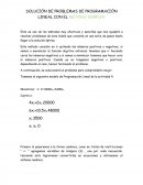 SOLUCIÓN DE PROBLEMAS DE PROGRAMACIÓN LINEAL CON EL MÉTODO SIMPLEX