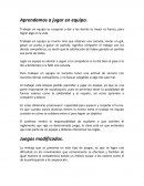 Trabajar en equipo es cooperar y dar a los demás tu mejor es fuerzo, para lograr algo en la vida..