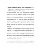 Resumen de las Normas Legales que regulan la aplicación de las N.I.I.F en Colombia y de los conceptos relacionados emitidos por autoridades de Control y Vigilancia en los últimos 6 meses.