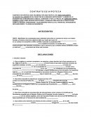 C O N T R A T O D E H I P O T E C A