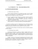 LA ENERGÍA Y SU TRANSFORMACIÓN.