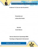 Evidencia 15: Ciclo de vida del producto