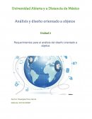 Requerimientos para el análisis del diseño orientado a objetos